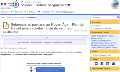 fiche outils: leplan de travail  Portail pédagogique académique