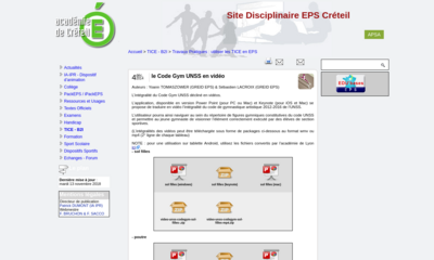 Édubase - le Code Gym UNSS en vidéo